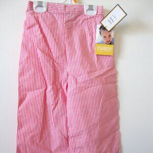Oshkosh Girls Pink Striped Capri Pants - Size 6X - New w/Tags - 1990's  NOS